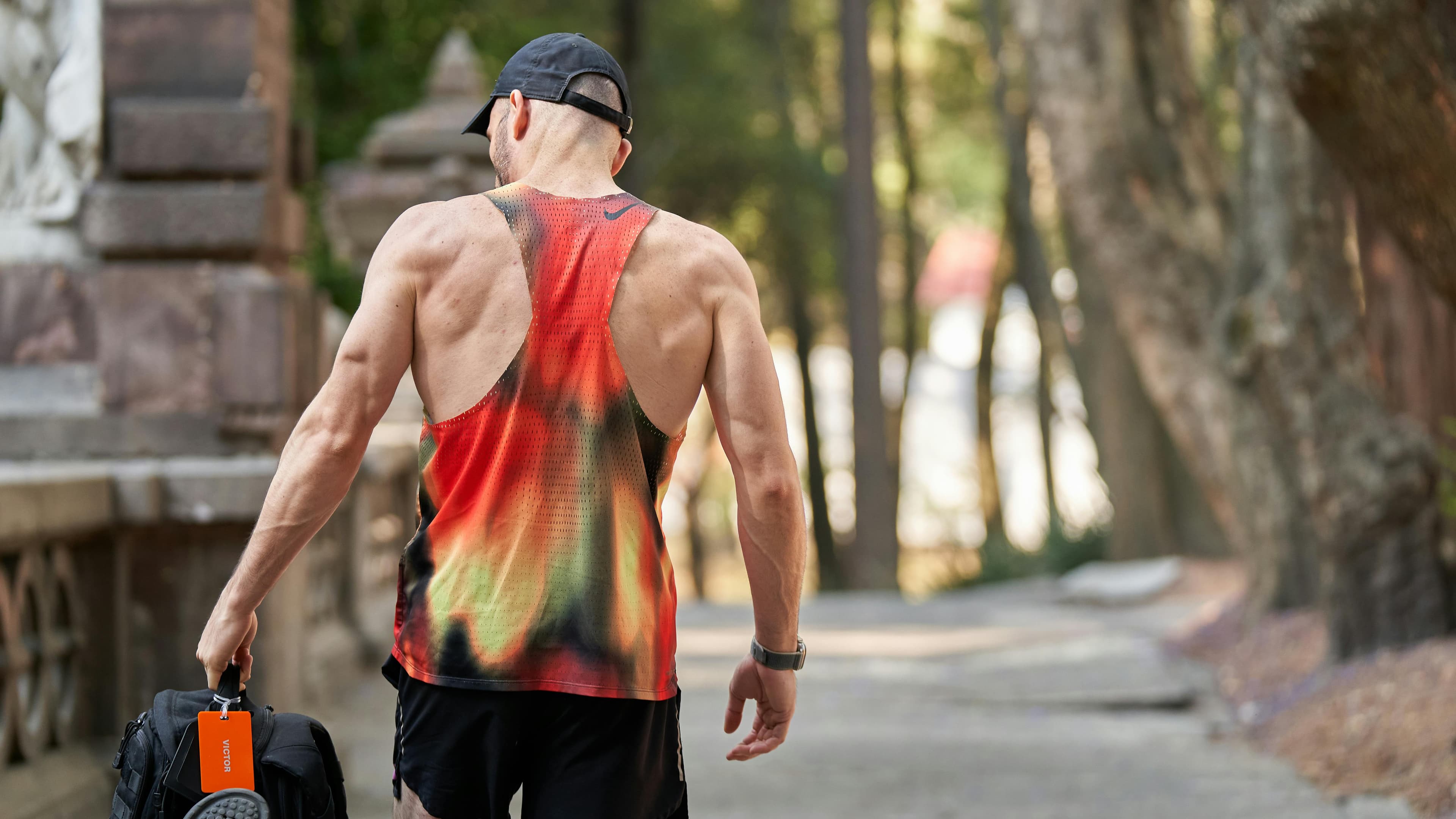 A runner in the city